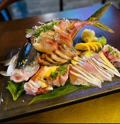 Whole fish Sashimi