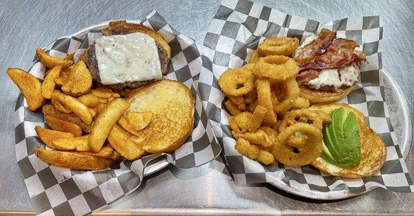 Half 1/2 lb. Hamburger Combo and Small Tex Mex Burger Combo