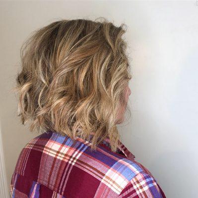 A balayage and a new haircut by cherry