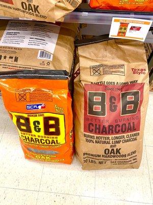 The B&B Lump Charcoal comes highly recommended