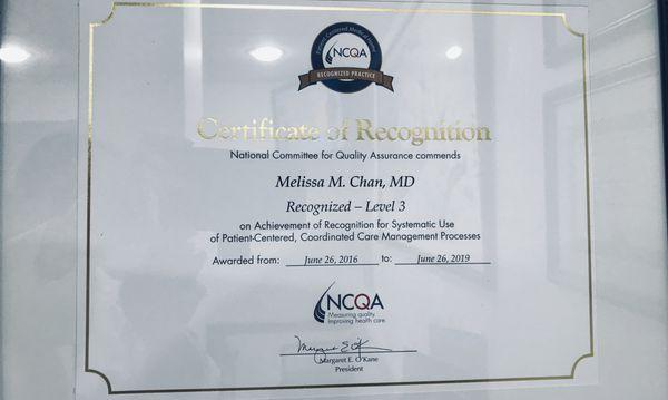 Recognition for patient center ed, coordinated care process approach.