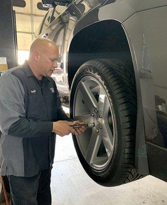 Geoff (owner of Waters Auto) working on my truck