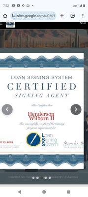 Certified Signing Agent