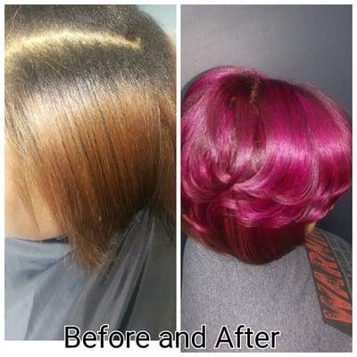 We can safely perform "Corrective Hair Color" to give you any vibrant hue you desire.