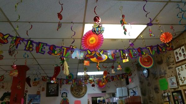 Decorations for the Fiesta.  Though,  there is a Fiesta everyday.