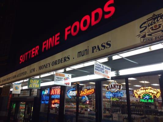 The nicest Supermarket on Sutter.  Markups are in line with the quality... Otherwise excellent.