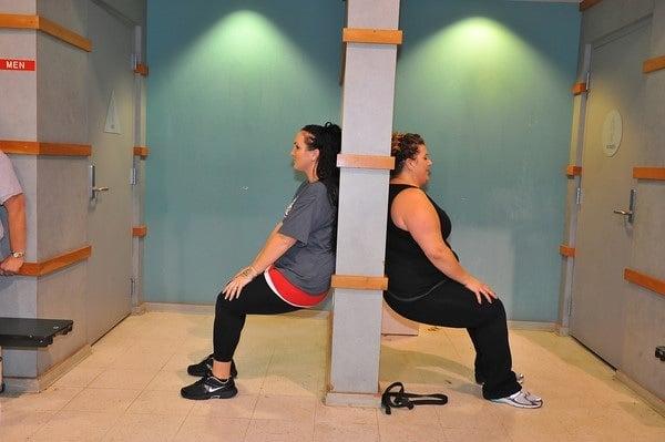 Wall squats!