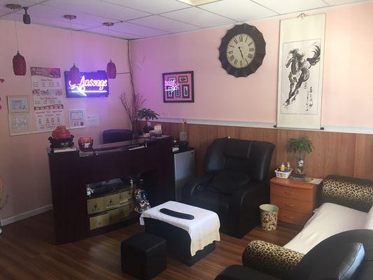 Front desk and foot reflexology area