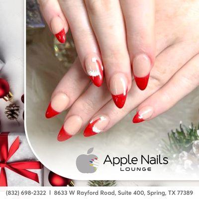 Make a bold statement this Christmas with vibrant red nails, adding a pop of festive color and glamour to your holiday look!