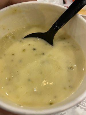 Broccoli cheddar soup not super palatable