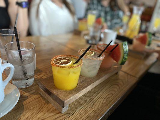 Margarita sampler: mango, traditional, watermelon