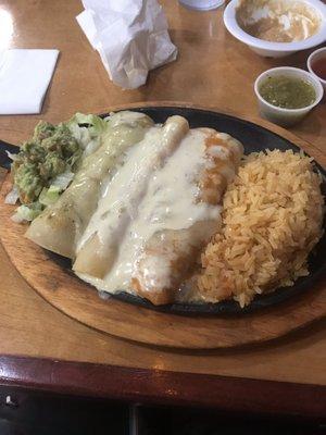 Sizzling enchiladas