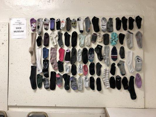 The sock wall museum has grown