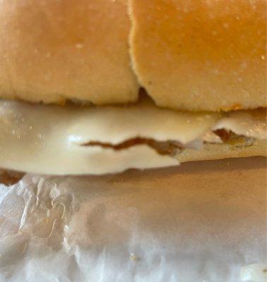 Unmelted provolone