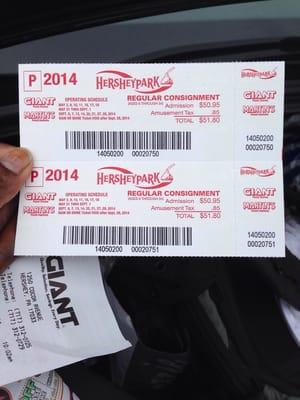 Hershey Park tickets