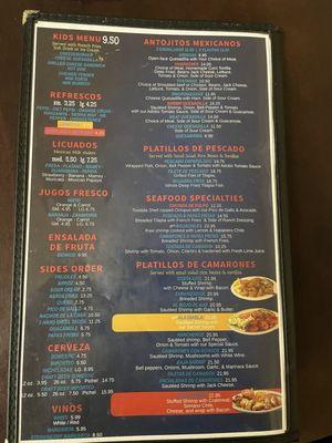 Updated Menu