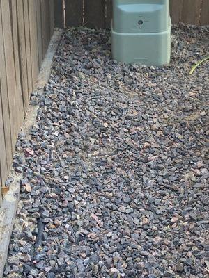 Our fence is old and the rock and dirt are damaging our fence.