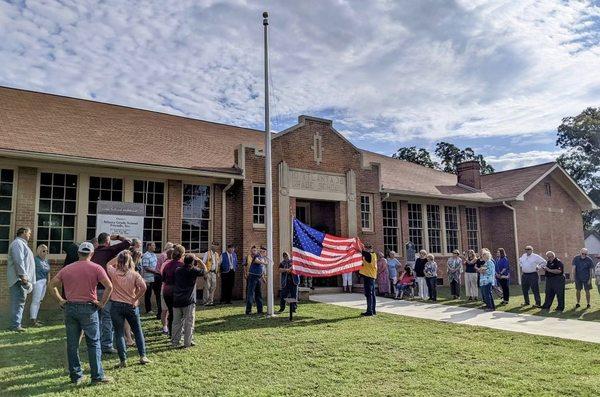 Flagpole dedication 2022.