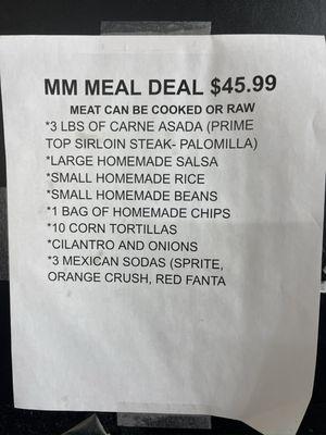 Meal Deal menu option