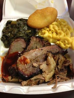 Brisket, Mac & Cheese, Greens