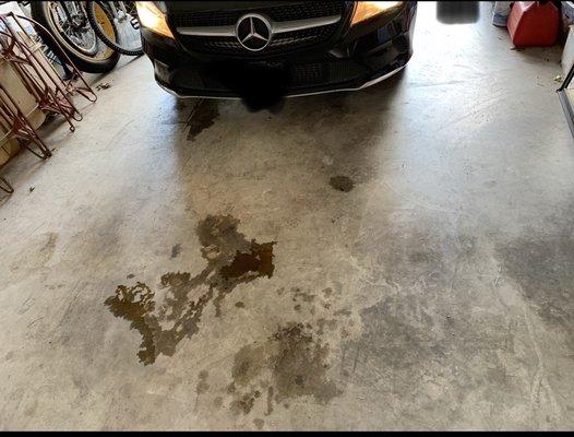 Oil leak in the garage