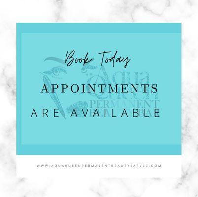 Appointments Available