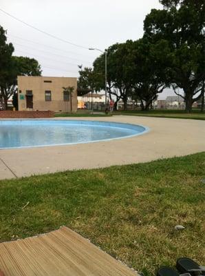 Wading pool being filled