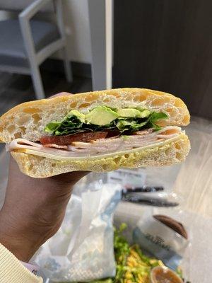 Turkey bacon avocado sandwich