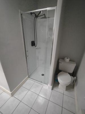 New shower unit.