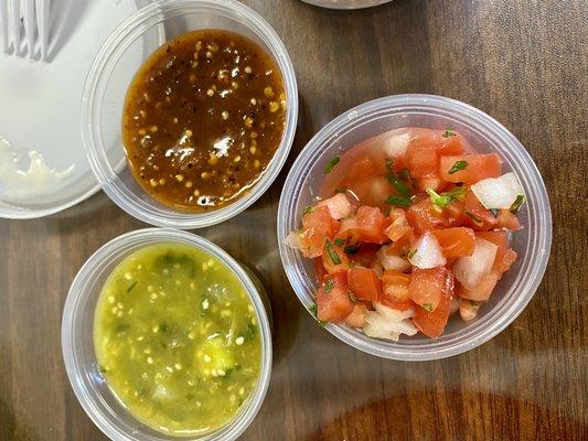 Salsas from the salsa bar