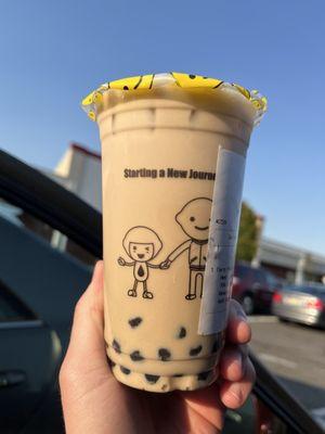 thai milk with boba - medium