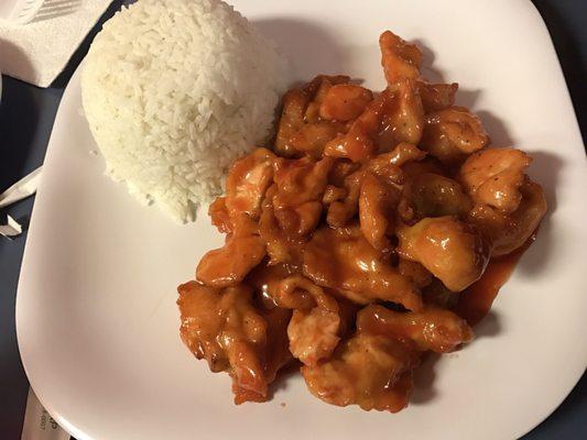 Delicious orange chicken