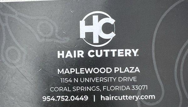 Hair Cuttery in Coral Springs is open. In the party city plaza. 954-752-0449. To schedule your back to school hair cuts.