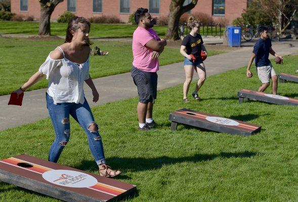 Cornhole at University of Portland