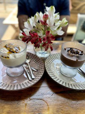 Passion fruit and dark chocolate mousse $12 each