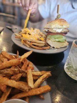 Burgers and fries