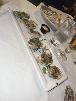 Rockefeller style oysters- AMAZING