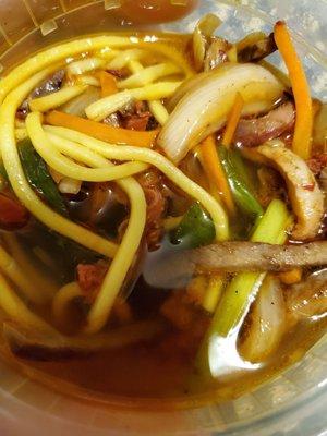 Szechuan hot pepper noodles in soup.  Delicious!