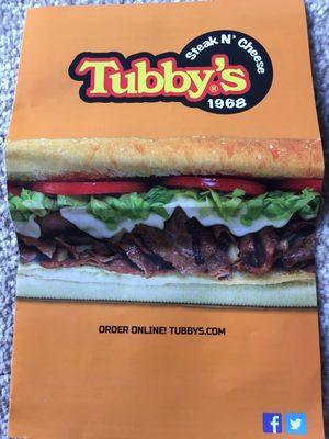 Here is the Menu for Tubby'!