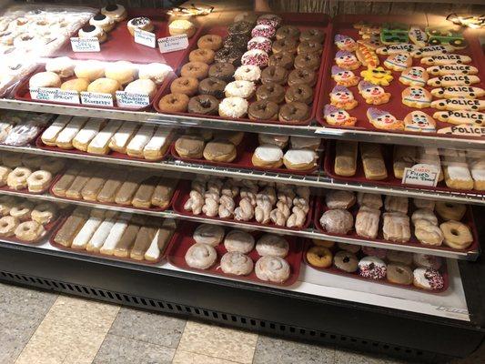 Great selection of donuts, but don't wait to long to go. They run out fast.