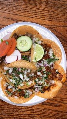 pastor and carne asada tacos