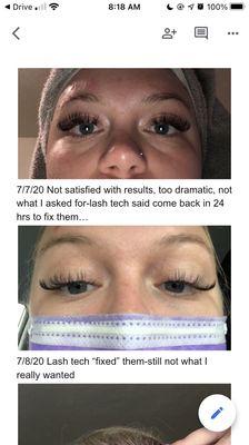 Eyelash extension progression