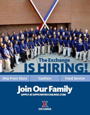 View job postings and apply online at applymyexchange.com