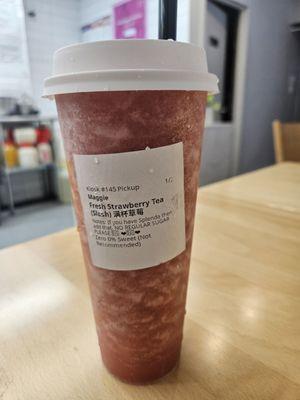 Fresh Strawberry Tea (Slush)