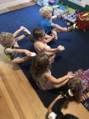 Yoga time for the preschoolers to promote gross motor development