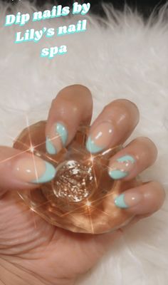 Dip, nails The color is like a Tiffany blue color