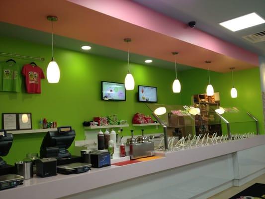 Checking out Sweet Frog, very reasonable prices!