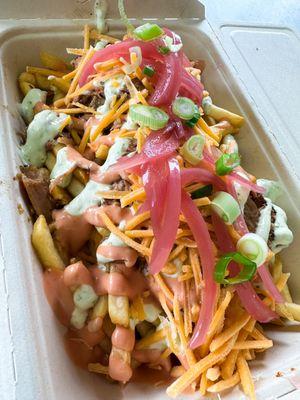 Loaded shoestring fries - summer menu 2024