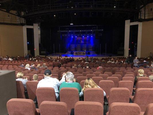 From the back of the auditorium. I love this space. Roomy and comfortable even for this big boy.