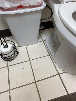 Before deep clean on bathroom